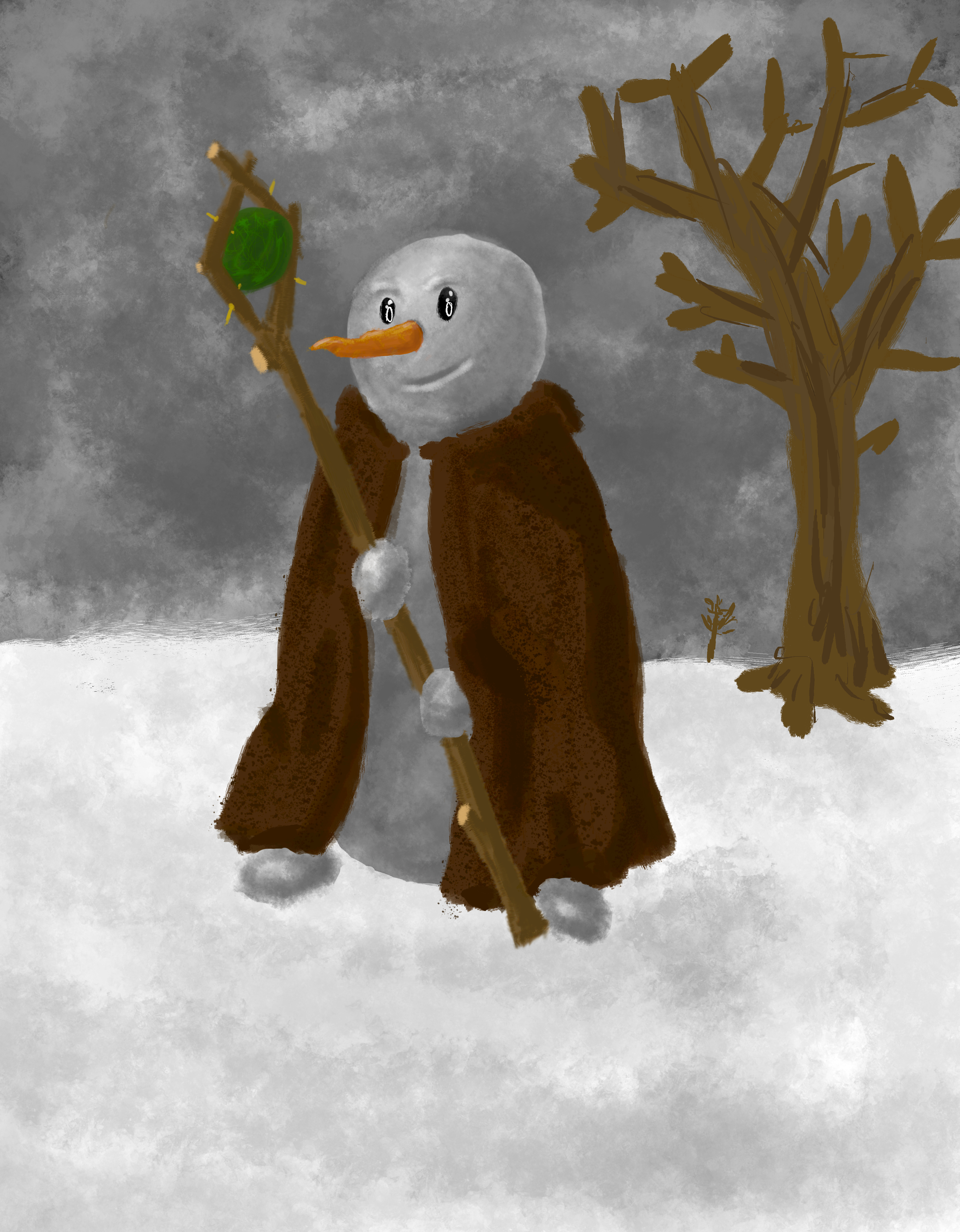 A drawn snowman, made by me...